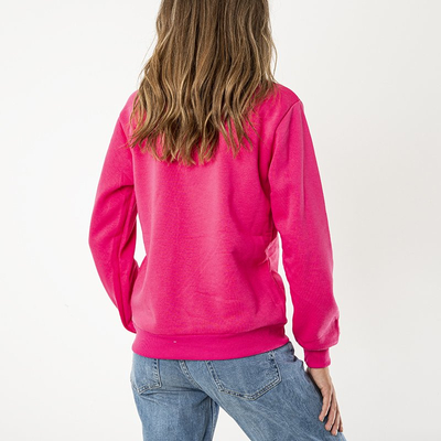 Fuchsia women's insulated hoodless sweatshirt - Clothing
