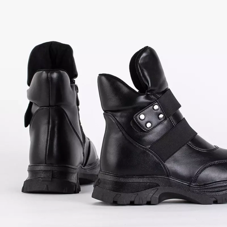 OUTLET Черные детские сапоги с высоким язычком Delgito - Обувь