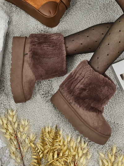 Ботинки a'la снегоходы женские с мехом Irelle