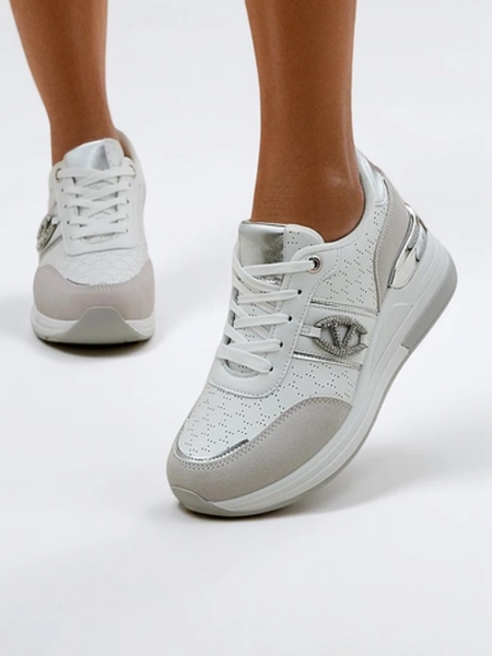 Royalfashion Women's Wedge Sneakers Capre