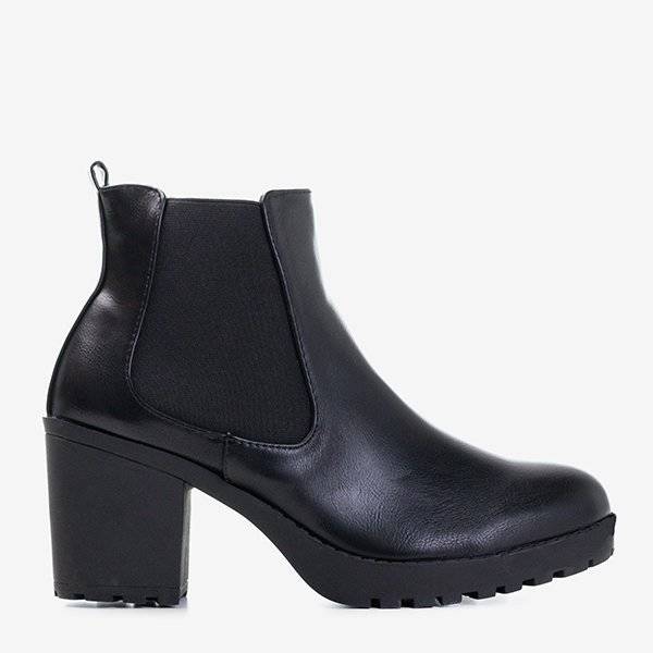 Black women's Vireek heeled ankle boots - Footwear