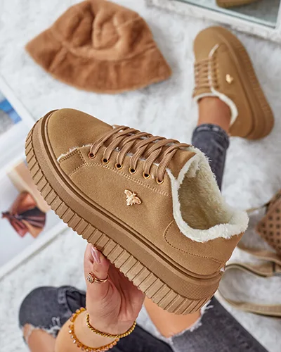 Royalfashion Siltas sieviešu kedas ar kažokādu Noxu