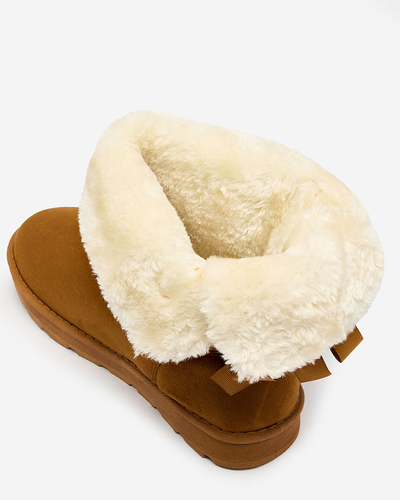 Royalfashion zābaki a'la sniega zābaki sievietēm kamieļu krāsā Aerfifi