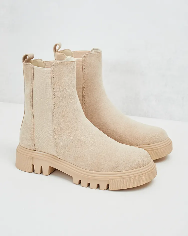 Royalfashion Eko- zamšādas sieviešu zābaki uz staba Amie