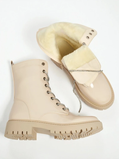 Fjorra Women's Patent Lace-up Ankle Boots