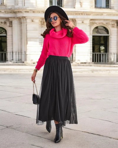 Royalfashion Women's midi tulle skirt