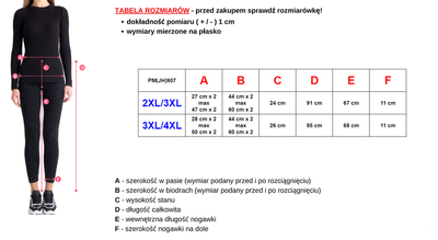 Black women's leggings with cubic zirconia PLUS SIZE - Clothing