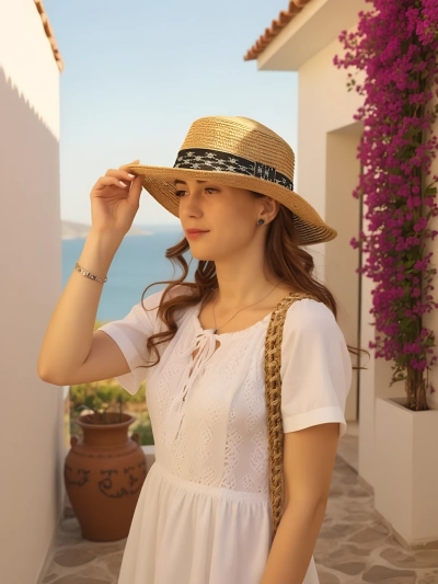 Royalfashion Women's straw hat Silky Shade