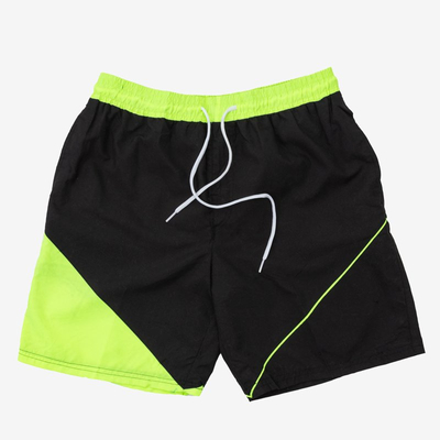 Black and Yellow Men's Sports Shorts Shorts - Clothing