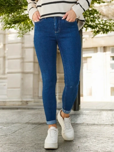 Royalfashion kokvilnas sieviešu skinny džinsi