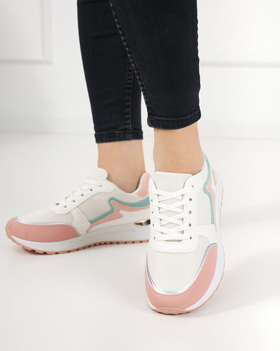 OUTLET Pastel pink women's sports shoes by Delani - Footwear