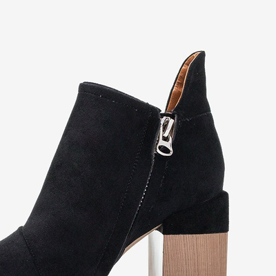 Black women's stiletto boots with cutouts Cintura - Footwear