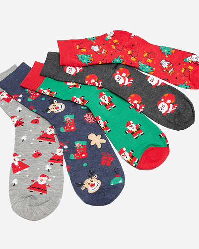 Men's Long Christmas Socks 5 / pack - Underwear