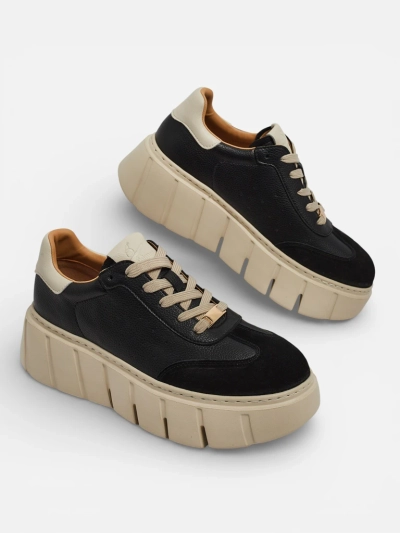 Sportowe sneakers damskie ze skóry naturalnej Taures Lav