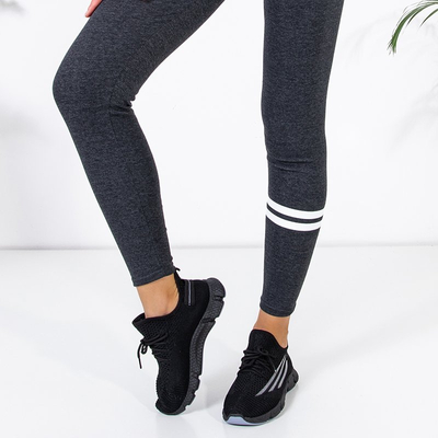 Dark gray cotton women's leggings - Clothing