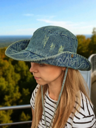 Perseida Women's Hat – Polyester Denim Beach Hat
