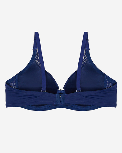 Padded navy blue bra - Underwear