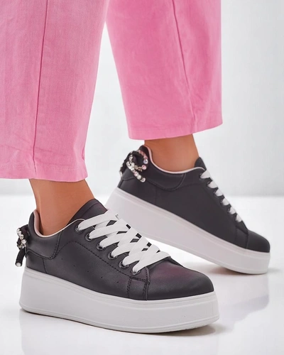 Royalfashion Женские платформенные спортивные кроссовки с бантиком