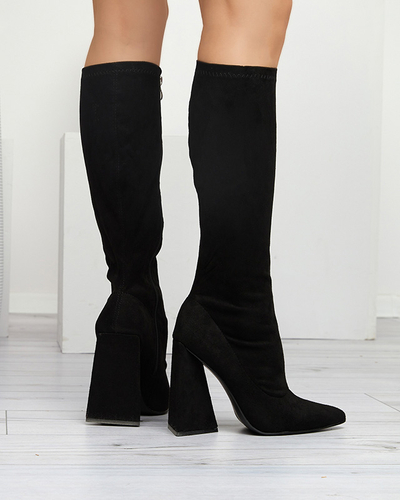 Black boots on the post Asfori- Buty