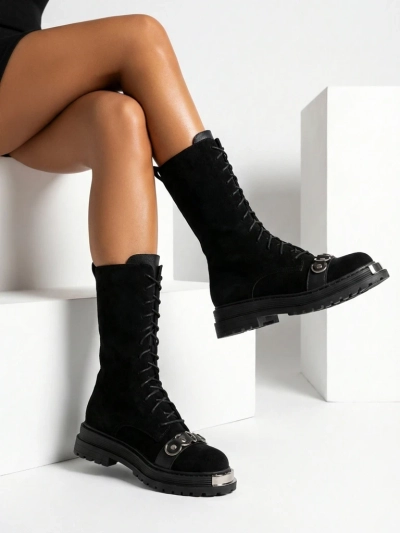 Royalfashion Women's Lace-up Boots Werces