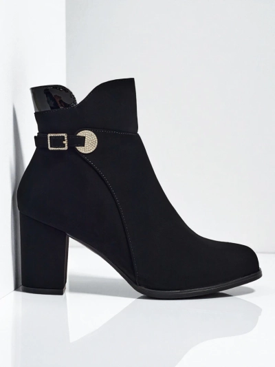 Luna Black Elegant Autumn Ankle Boots