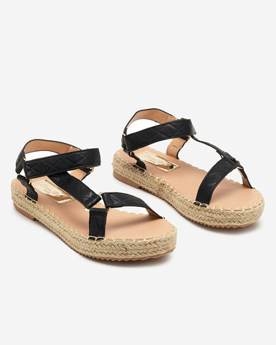 Black women's flat sandals Jutilla - Footwear