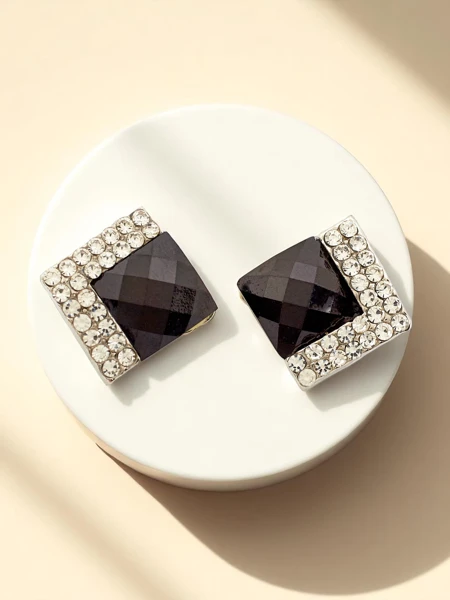 Royalfashion Женские клипсы с кристаллом и фианитом