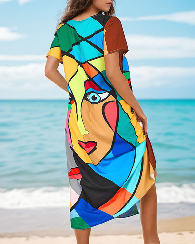 Royalfashion Sieviešu rakstaina kleita ar apdruku