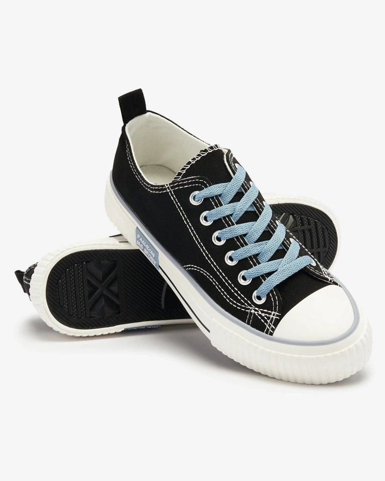 Melnas sieviešu mežģīņu kedas Tasabba- Footwear