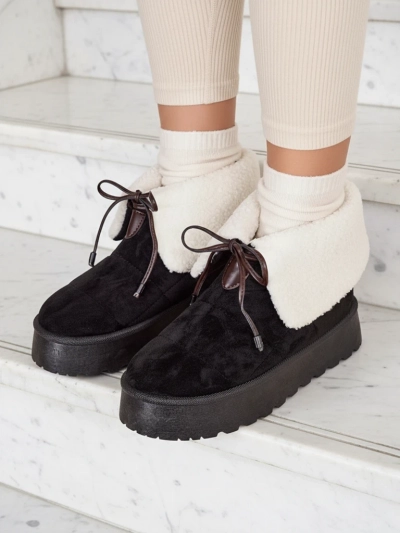 Royalfashion Women's lace-up snow boots Wdeno