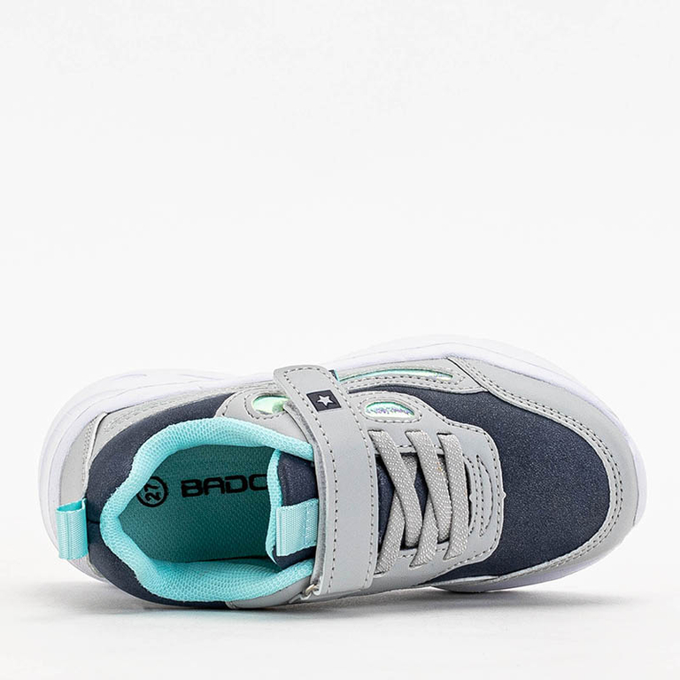 Pelēkas un tumši zilas kedas bērniem Karimi - Apavi