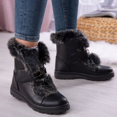 Black snow boots with fur All About You - Footwear 1