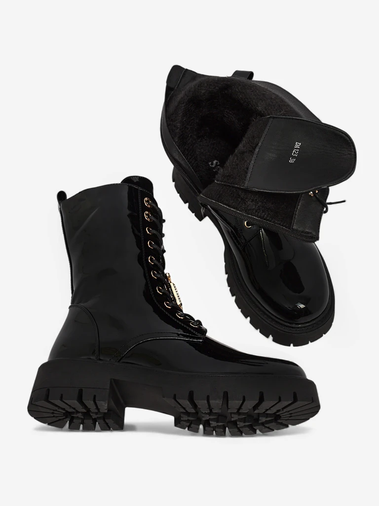 Женские кожаные элегантные черные ботинки Luna на осень