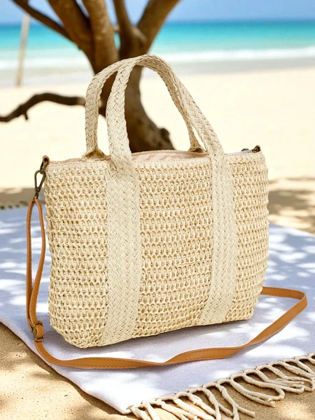 Royalfashion Large Straw Women's Bag Bella Paglia