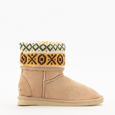 Beige snow boots for children Snowii - Footwear