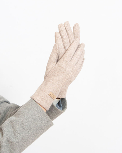 Royalfashion Бежевые женские тканевые перчатки