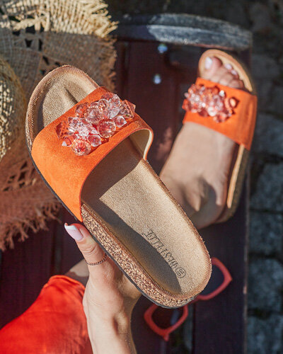 Royalfashion Sieviešu Villo flip-flops ar kristāliem