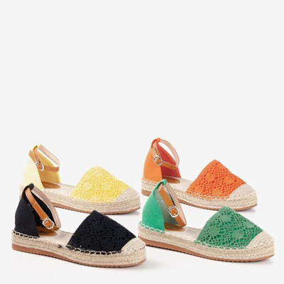 Green espadrilles with openwork Asti uppers - Footwear