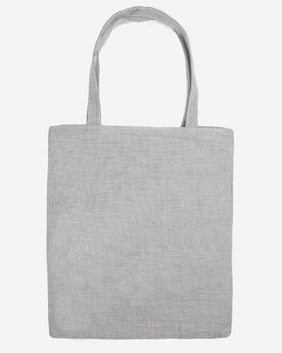 Gray fabric bag with an inscription - Accessories