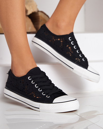 Black women's openwork Tareni sneakers - Footwear