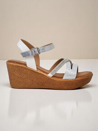 Royalfashion Sieviešu sandales ar laukakmeņiem un spīdumu Eclat