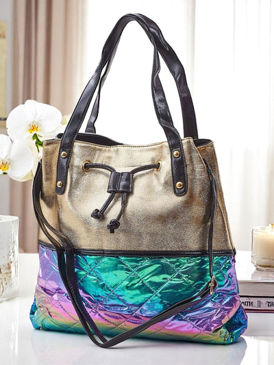 Royalfashion Liela sieviešu rokassoma Golden Luxe Shopper