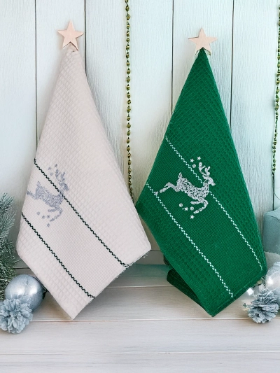 Royalfashion Holiday towel set Happy New Year