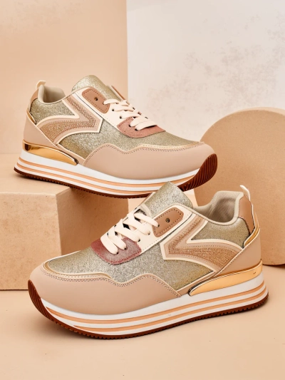 Royalfashion Sieviešu sneakers ar mirdzumu Borovis