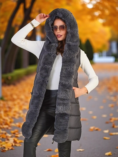 Royalfashion Sieviešu jaka ar atņemamām piedurknēm