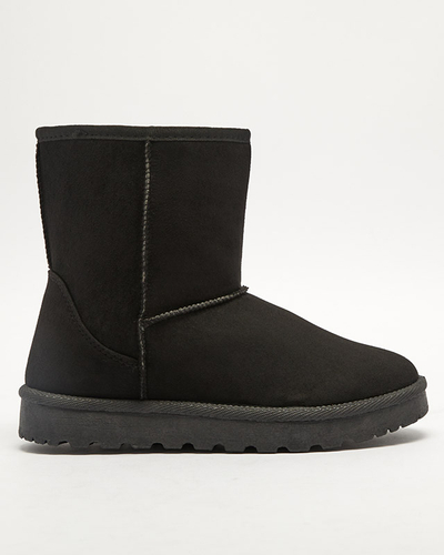 Women's insulated eco-suede snow boots in black Xetik - Footwear