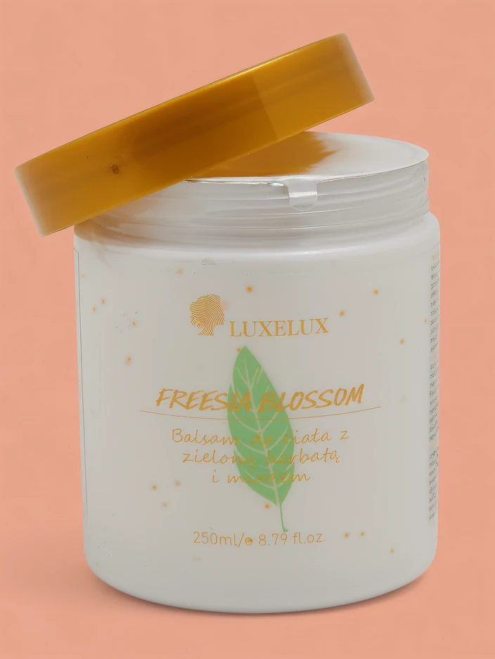 Luxelux FREESIA BLOSSOM ķermeņa balzams ar zaļo tēju un medu 250 ml