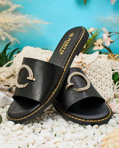 Royalfashion Women's Omerta flat sole flip-flops