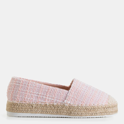 Sieviešu rozā tvīda espadrilas Elizabet - Apavi