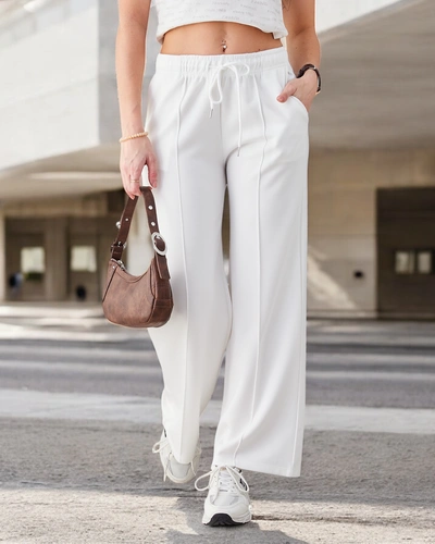 Royalfashion Wide women's trousers with creases